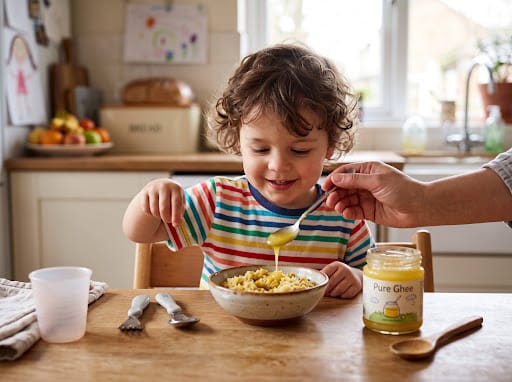 Which Nutrients in A2 Desi Ghee Support Child Growth?