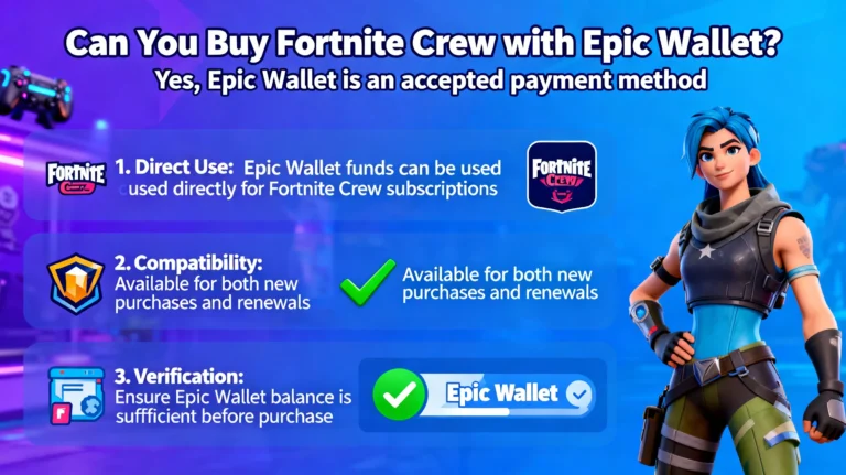 Read more about the article Can you buy Fortnite Crew with Epic Wallet?